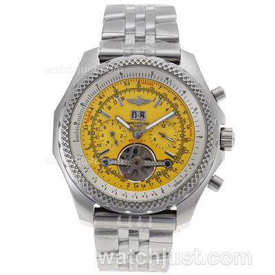 Breitling Bentley Tourbillon Automatic with Yellow Dial S/S
