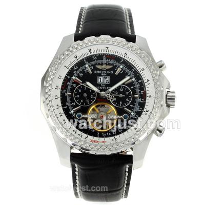 Breitling for Bentley Automatic Tourbillon with Black Dial and Strap