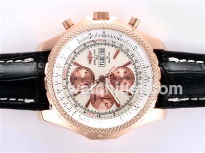 Breitling for Bentley GT Automatic Rose Gold Case with White Dial