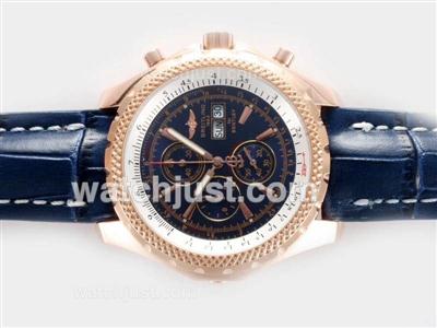 Breitling for Bentley GT Working Chronograph Rose Gold Case with Blue Dial