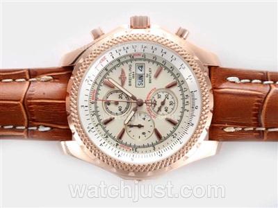 Breitling for Bentley GT Working Chronograph Rose Gold Case with White Dial