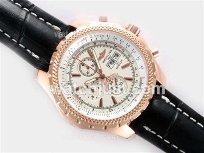Breitling for Bentley GT Working Chronograph Rose Gold Case with White Dial