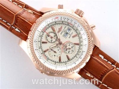 Breitling for Bentley GT Working Chronograph Rose Gold Case with White Dial
