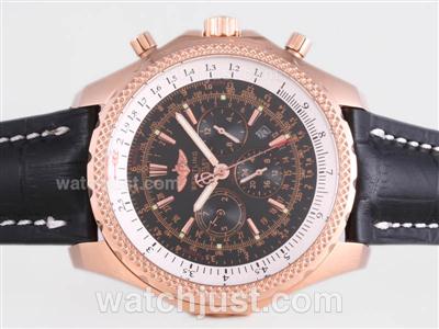 Breitling for Bentley Motors Automatic Rose Gold Case with Black Dial