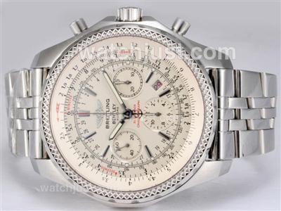 Breitling for Bentley Motors Chronograph Swiss Valjoux 7750 Movement with White Dial