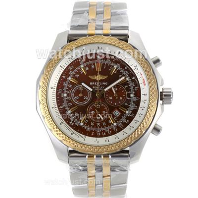 Breitling For Bentley Motors Working Chronograph Two Tone with Brown Dial