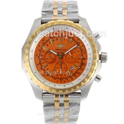 Breitling For Bentley Motors Working Chronograph Two Tone with Orange Dial