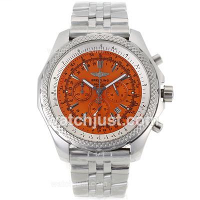 Breitling For Bentley Motors Working Chronograph with Orange Dial-S/S