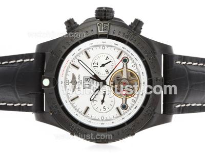 Breitling Chrono Avenger Tourbillon Automatic PVD Case with White Dial-New Version