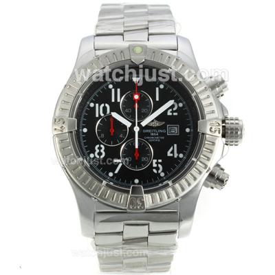 Breitling Chrono Avenger Working Chronograph with Black Dial S/S
