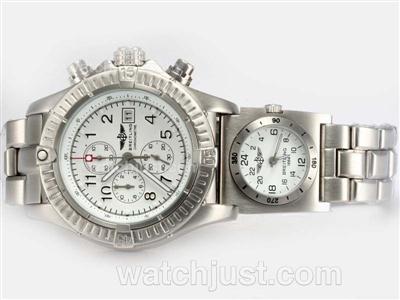 Breitling Chrono Avenger/UTC Working Chronograph White-Same Chassis As 7750-High Quality