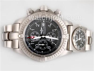 Breitling Chrono Avenger/UTC Working Chronograph with Black Dial-Full Titanium