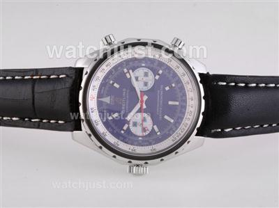 Breitling Chrono-Matic Automatic With Blue Dial-Lemania Movement