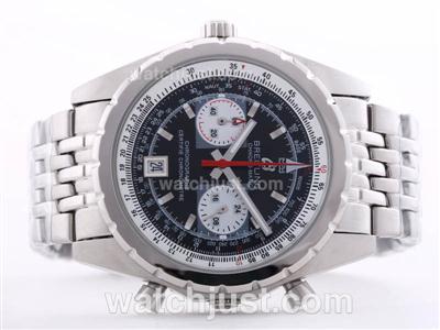 Breitling Chrono Matic Working Chronograph Black Dial