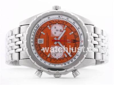 Breitling Chrono Matic Working Chronograph Orange Dial