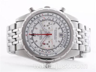 Breitling Chrono Matic Working Chronograph White Dial