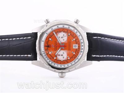 Breitling Chrono-Matic Working Chronograph With Orange Dial