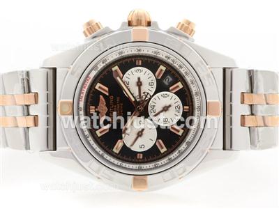 Breitling Chronomat B01 Automatic Two Tone Black Dial with Stick Marking- 2009 New Model