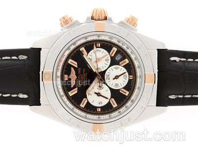 Breitling Chronomat B01 Automatic Two Tone Case Black Dial with Stick Marking- 2009 New Model