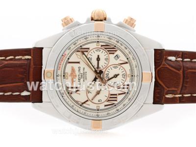 Breitling Chronomat B01 Automatic Two Tone Case White Dial with Roman Marking- 2009 New Model