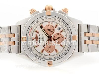 Breitling Chronomat B01 Automatic Two Tone White Dial with Stick Marking- 2009 New Model