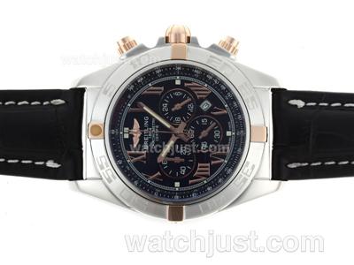 Breitling Chronomat B01 Working Chronograph Two Tone Case Black Dial with Roman Marking-2009 New Model