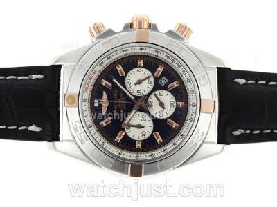 Breitling Chronomat B01 Working Chronograph Two Tone Case Black Dial with Stick Marking-2009 New Model