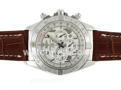 Breitling Chronomat B01 Working Chronograph White Dial with Roman Marking-2009 New Model