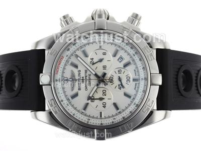 Breitling Chronomat B01 Working Chronograph White Dial with Stick Marking-2009 New Model