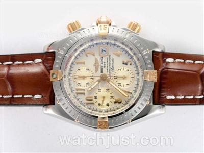 Breitling Chronomat Evolution Chronograph Swiss Valjoux 7750 Movement-Two Tone Case