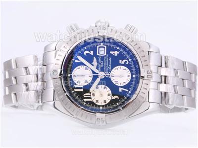 Breitling Chronomat Evolution Chronograph Swiss Valjoux 7750 Movement with Black Dial-AR Coating