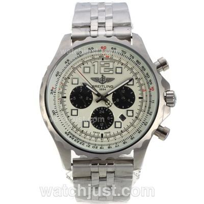 Breitling Chronospace Automatic with White Dial S/S