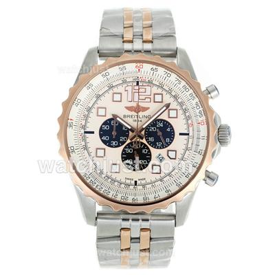 Breitling Chronospace Working Chronograph Two Tone with White Dial