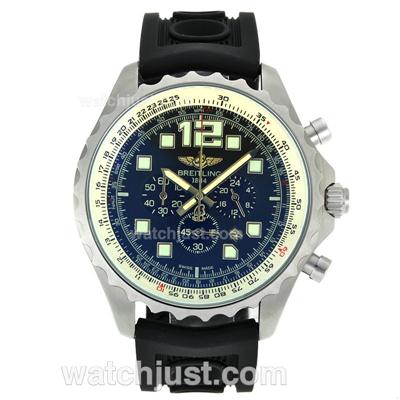 Breitling Chronospace Working Chronograph with Black Dial-Rubber Strap
