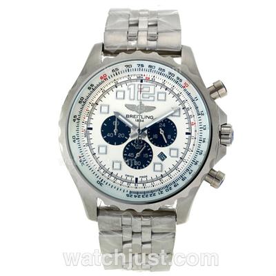 Breitling Chronospace Working Chronograph with White Dial S/S