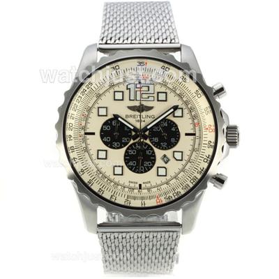 Breitling Professional Chronospace Working Chronograph with Beige Dial S/S