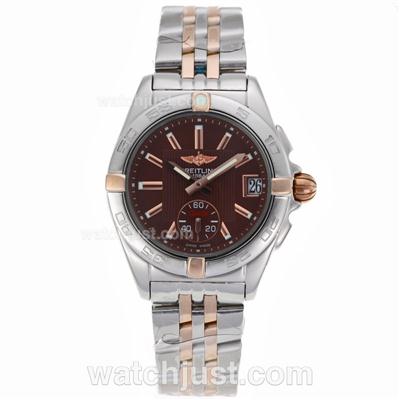Breitling Cockpit Two Tone with Brown Dial-Lady Size