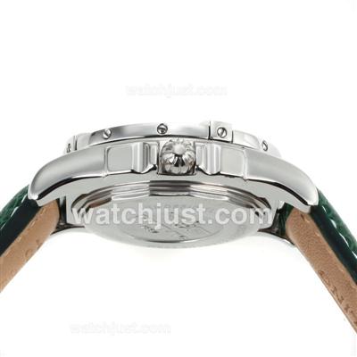Breitling Cockpit with MOP Dial-Green Leather Strap
