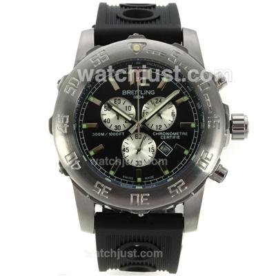 Breitling Colt Working Chronograph with Black Dial-Rubber Strap