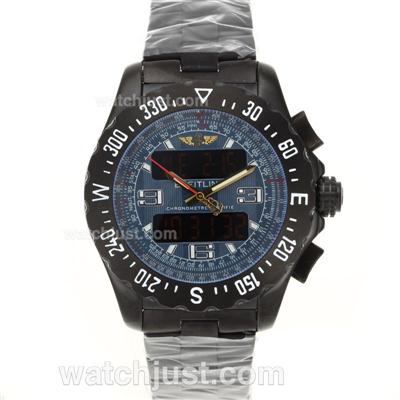 Breitling Emergency Digital Player Full PVD with Blue Dial