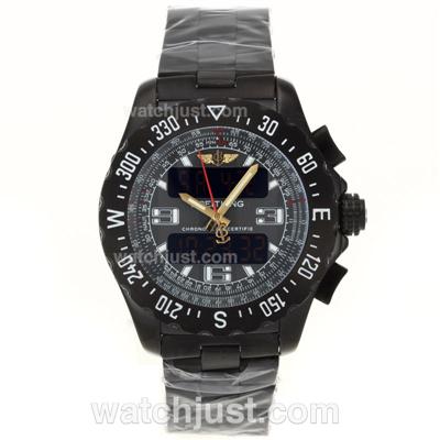 Breitling Emergency Digital Player Full PVD with Gray Dial