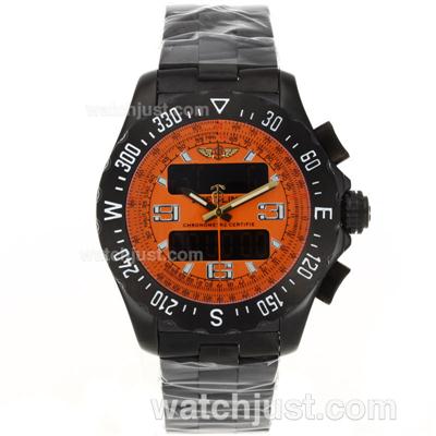 Breitling Emergency Digital Player Full PVD with Orange Dial