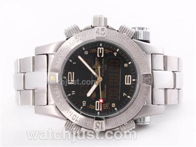 Breitling Emergency with Black Dial-LCD Digital Display