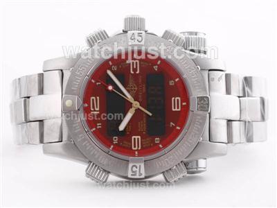 Breitling Emergency with Red Dial-LCD Digital Display