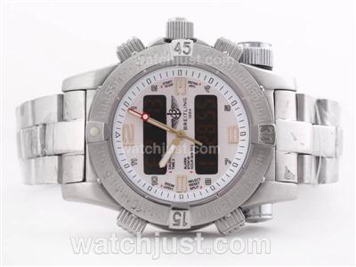 Breitling Emergency with White Dial-LCD Digital Display