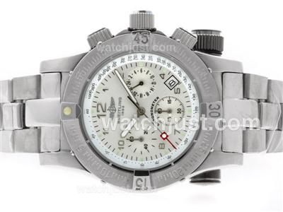 Breitling Emergency Working Chronograph with White Dial