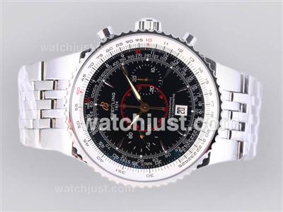 Breitling Montbrillant Legende Chronograph Swiss Valjoux 7750 Movement with Black Dial