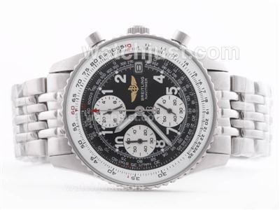 Breitling Navitimer Working Chronograph Black Dial with Arabic Marking-Lady Size