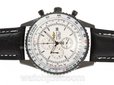 Breitling Navitimer Working Chronograph PVD Case with White Dial