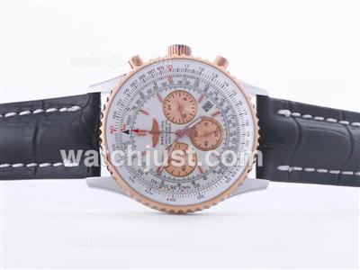 Breitling Navitimer Working Chronograph Two Tone Case with White Dial